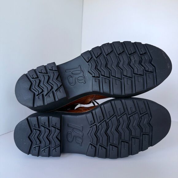 NIB Paul Green Joan Lace-Up Combat Ankle Bootie in Cognac Brown Leather Size 6 - Picture 8 of 11